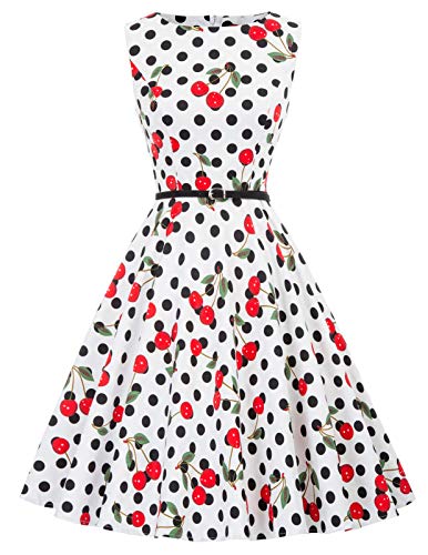 1950er rockabilly kleid ärmellos sommerkleid a linie festliches kleid abschlussballkleid Größe S CL6086-41