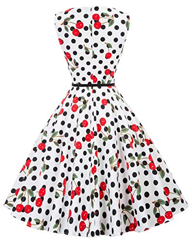 1950er rockabilly kleid ärmellos sommerkleid a linie festliches kleid abschlussballkleid Größe S CL6086-41 - 2