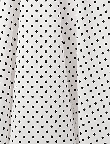 Dressystar Vintage Tupfen Retro Cocktail Abschlussball Kleider 50er 60er Rockabilly Neckholder Weiß XL - 6