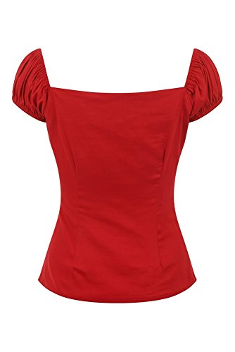 Dolores Top Plain Red, Top Collectif, 50er Grösse 2XL - 2