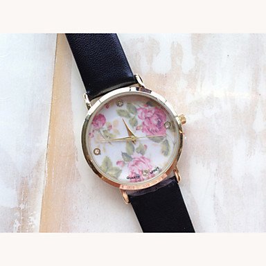 Vintage Blumen-Uhren für Frauen, Frauen Uhren, Frauen Uhren retro, vintage Damenuhren, Geschenke für sie, Geburtstagsgeschenk ( Farbe : Rosa , Großauswahl : Für Damen-Einheitsgröße ) - 2