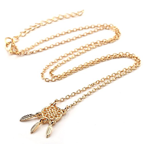 JSDDE Vintage Blumen Vogel Armbanduhr Basel-Stil Weiß Quarz Uhr + Traumfänger Anhänger Armband Halskette Geschenk Set - 6