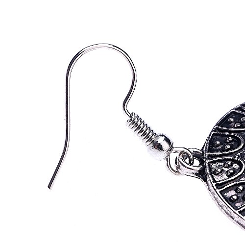 Lureme Ethnisch Schmuck Antique Gold Runden Shaped Pendant Hook Ohrringe for Women and Mädchen (02004293-2) - 3