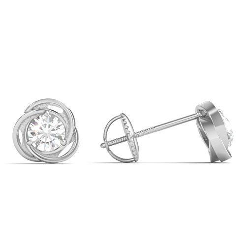 Diamond Studs Forever - Solitaire-Ohrstecker - 0,5 ct. Diamanten GH/I1 - Weißgold 14 K - 2