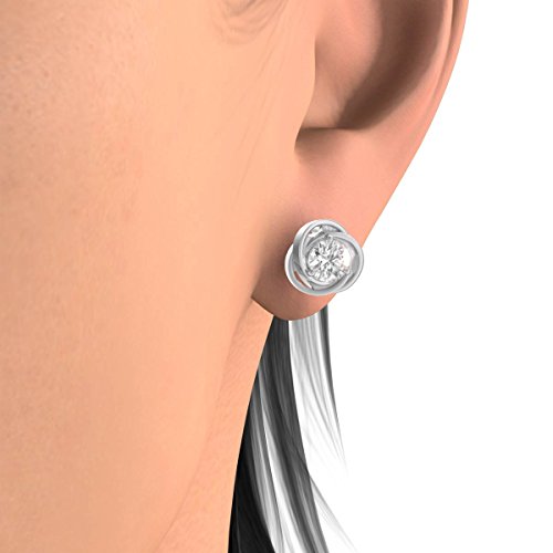 Diamond Studs Forever - Solitaire-Ohrstecker - 0,5 ct. Diamanten GH/I1 - Weißgold 14 K - 5