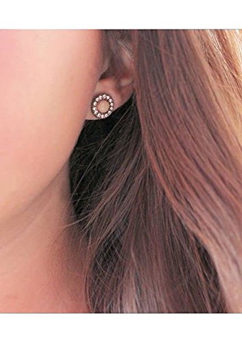 Ohrstecker Strasssteine Vintage Gold | Ohrringe Blumen Modeschmuck Frauen Mädchen nickelfrei - 7