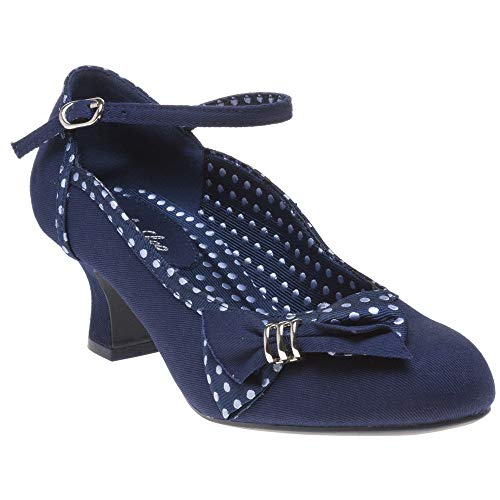 Ruby Shoo Damen Pumps Cordelia Polka Dot Schleifen Schuhe Blau Geschlossen 37