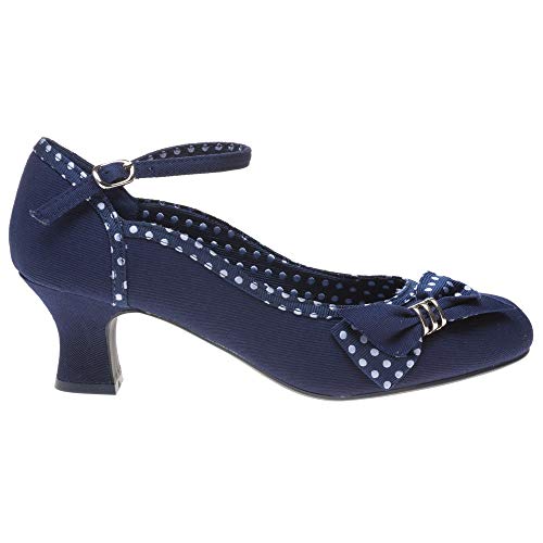 Ruby Shoo Damen Pumps Cordelia Polka Dot Schleifen Schuhe Blau Geschlossen 37 - 2