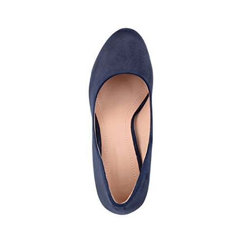 Elara Damen Pumps | Bequeme High Heels | Vintage-Style | Abendschuh Trendy | Chunkyrayan | E22360 Navy-39 - 6
