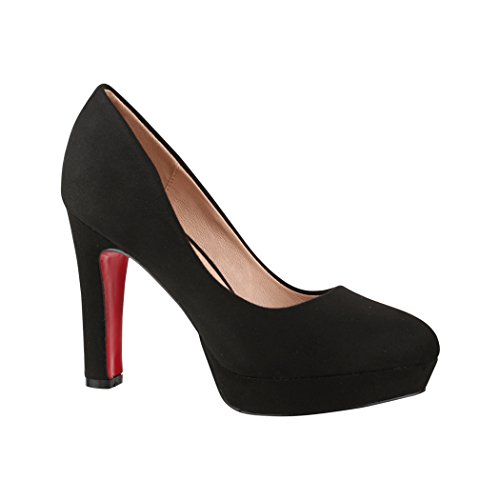 Elara Damen Pumps | Bequeme High Heels | Vintage-Style | Abendschuh Trendy | Chunkyrayan | E22360 Black-37