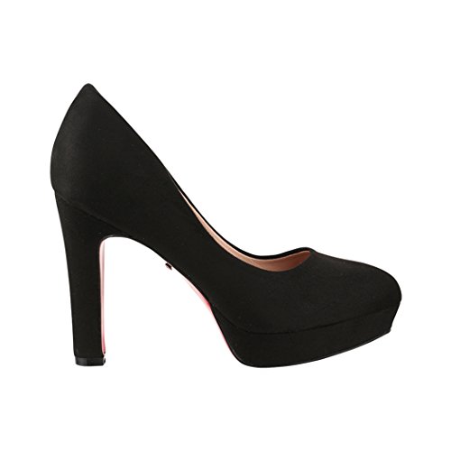 Elara Damen Pumps | Bequeme High Heels | Vintage-Style | Abendschuh Trendy | Chunkyrayan | E22360 Black-37 - 3