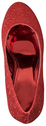 Elara Damen Pumps | Bequeme High Heels Glitzer | Hochzeit Stiletto 9373-E22108-Rot-38 - 5