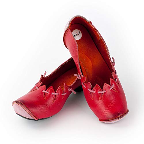 TMA Damen Pumps, Feuerrot – 38 - 4