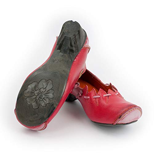 TMA Damen Pumps, Feuerrot – 38 - 5