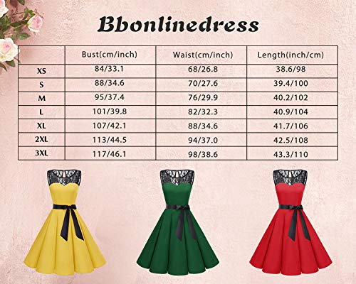 bbonlinedress 1950er Ärmellos Vintage Retro Spitzenkleid Rundhals Abendkleid Purple 3XL - 7