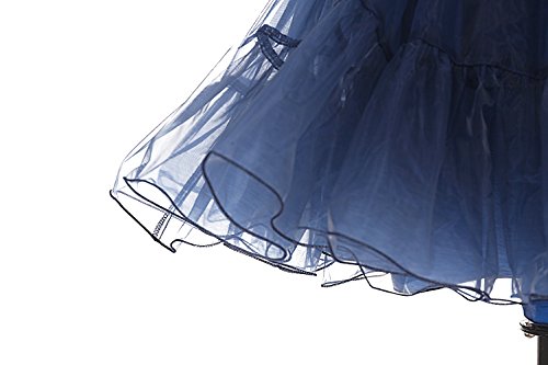 bbonlinedress Organza 50s Vintage Rockabilly Petticoat Underskirt Navy S - 5