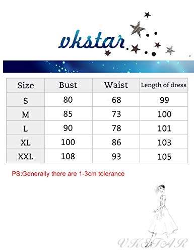 VKStar® 50er Rockabilly Kleid Polka Dots Petticoat Punkte Vintage ärmellos Abendkleid Grün S - 6