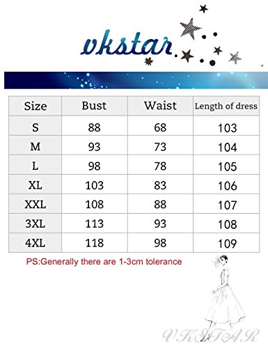 VKStar® Damen 50s Vintage Retro Rockabilly kleid Blumen Kleid Sommerkleid Cocktailkleid Swing Kleid Hellblau L - 6