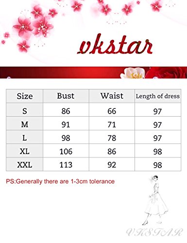 VKStar Retro Kleider Damen 50er 60er Vintage Kleider sommer ärmellos Rockabilly Abendkleid Hellgrün S - 6