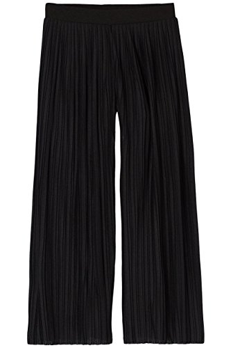 FIND Culottes Damen mit verkürztem und weitem Bein, Plissee-Falten und elastischem Bund, Schwarz (Black), 42 (Herstellergröße: X-Large) - 4