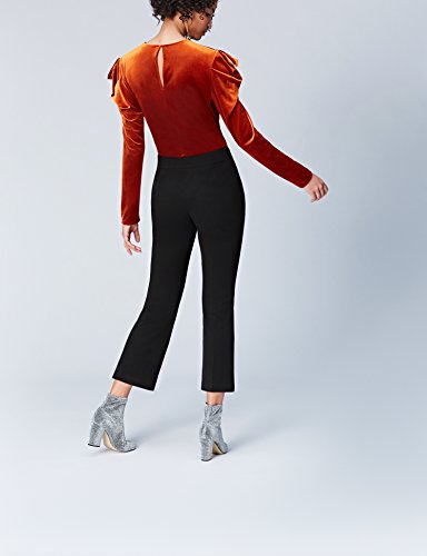 FIND Damen Weite Anzughose mit Schlag Schwarz (Black), 38 (Herstellergröße: Medium) - 3
