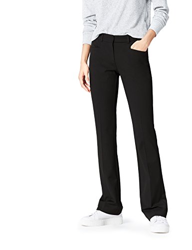 FIND Hose Damen mit Schlag und Schlitztaschen, Schwarz (Black), 40 (Herstellergröße: Large)