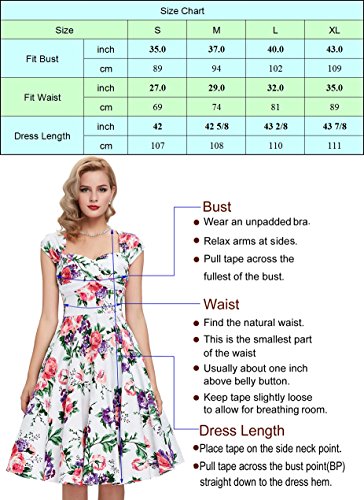 50er jahre kleid vintage rockabilly kleid partykleider hepburn stil polka dots kleid damen swing kleid XL CL0463-2 - 3