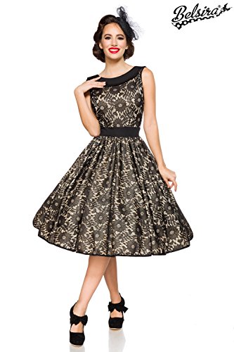 Belsira Damen Vintage-Spitzenkleid im Retro Look M - 2
