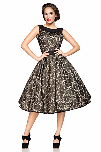 Belsira Damen Vintage-Spitzenkleid im Retro Look M - 3