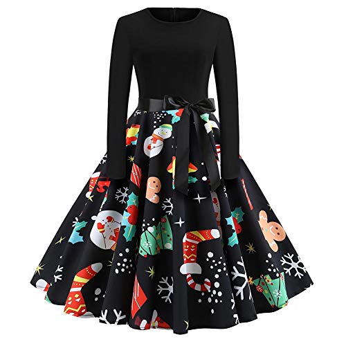 Weihnachtskleid // Rockabilly Kleid mit Schneemann Weihnachtsmann