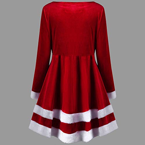 Weihnachtskleid Elegant // Plüschkante Rundhals - 2