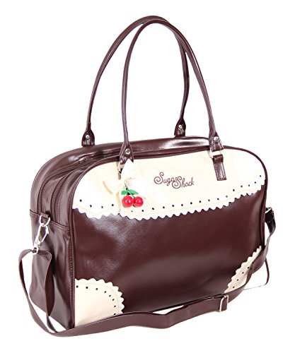 SugarShock Auro Budapester Shopper Handtasche, Farbe:braun