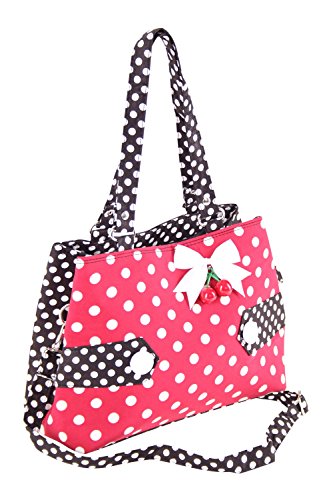 SugarShock Karlotti 50s Polka Dots Kirschen Rockabilly Uniform Tasche Handtasche