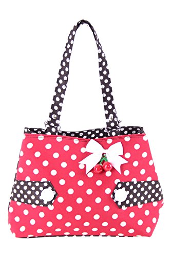 SugarShock Karlotti 50s Polka Dots Kirschen Rockabilly Uniform Tasche Handtasche - 5