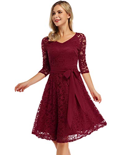 Bordeaux rot kleid lang