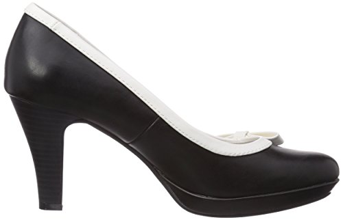 Bugatti Damen Plateau Pumps, Schwarz - 6