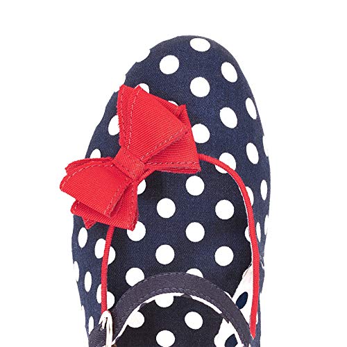 Ruby Shoo Damen Schuhe Polka Dot Retro Pumps Blau - 2