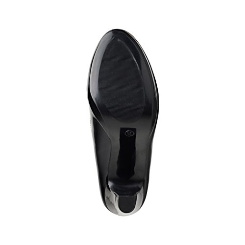 Damen Pumps | Bequeme High Heels Lack-Optik | Vintage-Style | Abendschuh - 7