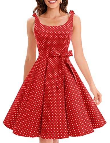 bbonlinedress 1950er Vintage Polka Dots Pinup Retro Rockabilly Kleid