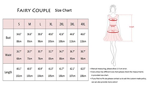 FAIRY COUPLE 50s Retro Blumen Cocktail Schwingen Party Kleid mit Bogen DRT017(2XL,Rote weiße Punkte) - 2