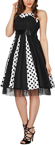 BlackButterfly 'Ivy' 50's Polka-Dots Swingkleid (Schwarze Punkte, EUR 48-3XL) - 3