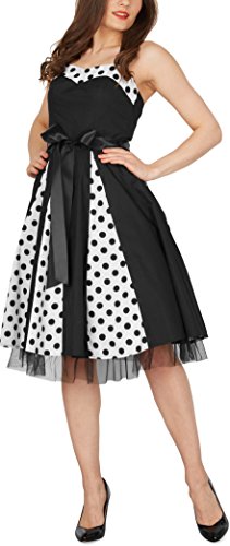 BlackButterfly 'Ivy' 50's Polka-Dots Swingkleid (Schwarze Punkte, EUR 48-3XL) - 7