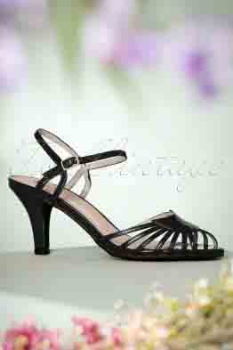 40s Amelia Sandals in Black