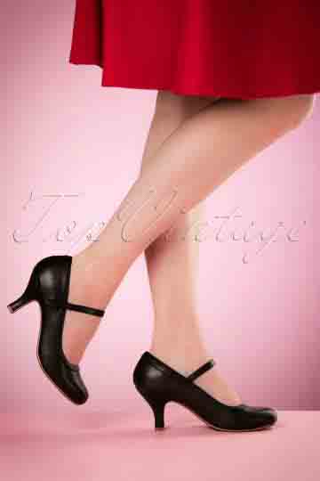 50s Bettie Pumps in Black