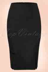 50s Guideing Light Pencil Skirt in Black