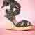 50s Poppie Polkadot Wedge Sandals in Black