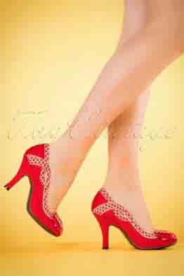 60s Ivy Pumps in Red