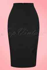 50s Ashcott Pencil Skirt in Black