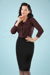 50s Paula Pencil Skirt in Black