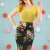 60s Nice Paradise Skirt in Black